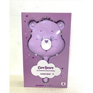 Care Bears Led Handheld Makeup Mirror Share Bear Purple White Vanity